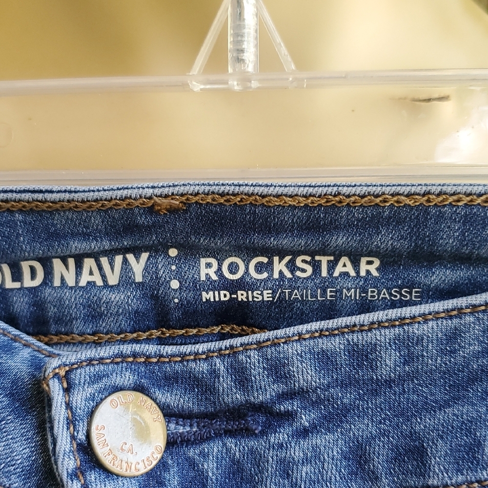 Old Navy Blue Straight Leg Jeans Timeless Style - Picture 4 of 9